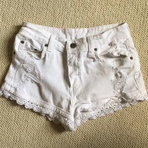 LF Carmar White Lace Detailing Shorts